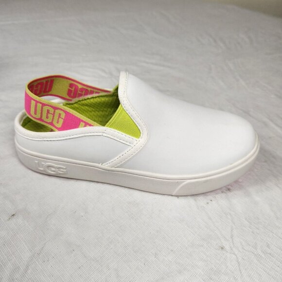 UGG Women's Size 5 Aivey Slingback Leather Shoes Slip On White Green  116 - Picture 9 of 11